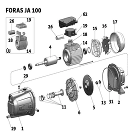 Motor első dekni FORAS JA 100-110  (2. számú)