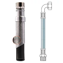 FIXAFLEX INOX DN25 1"KB×300+könyök flexibilis cső FIXAFLEX INOX DN25 1"KB×300+könyök flexibilis cső