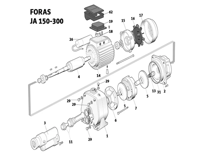 Ventillátor FORAS JA 150-300, JAM 150-300 (16. számú)