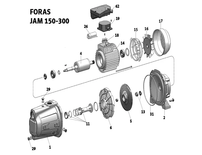 Járókerék műanyag FORAS JAM 300 (5. számú)