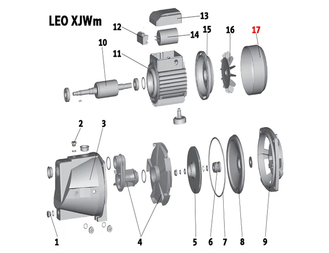 Ventillátor burkolat LEO XJWm 60/41 (17. számú)