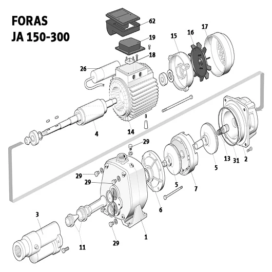 Ventillátor FORAS JA 150-300, JAM 150-300 (16. számú)