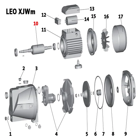 Forgórész LEO XJWm 100/76-140/60-180/51 (10. számú)